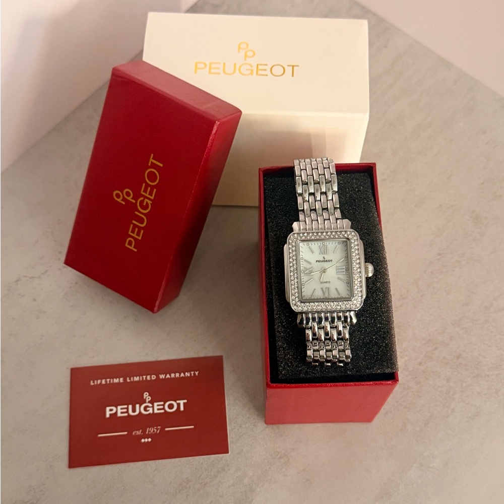 Peugeot Silver Bracelet Watch - Like New